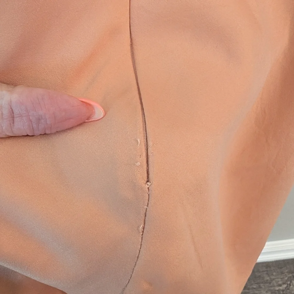 Here Comes The Sun Peach Sleeveless Spaghetti Strap Slip Dress Size Medium - Picture 6 of 11